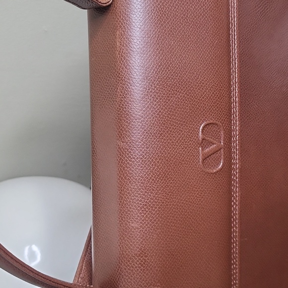 Valentino Garavani Vintage Brown Leather Satchel Bag, Kelly Style - Picture 16 of 16
